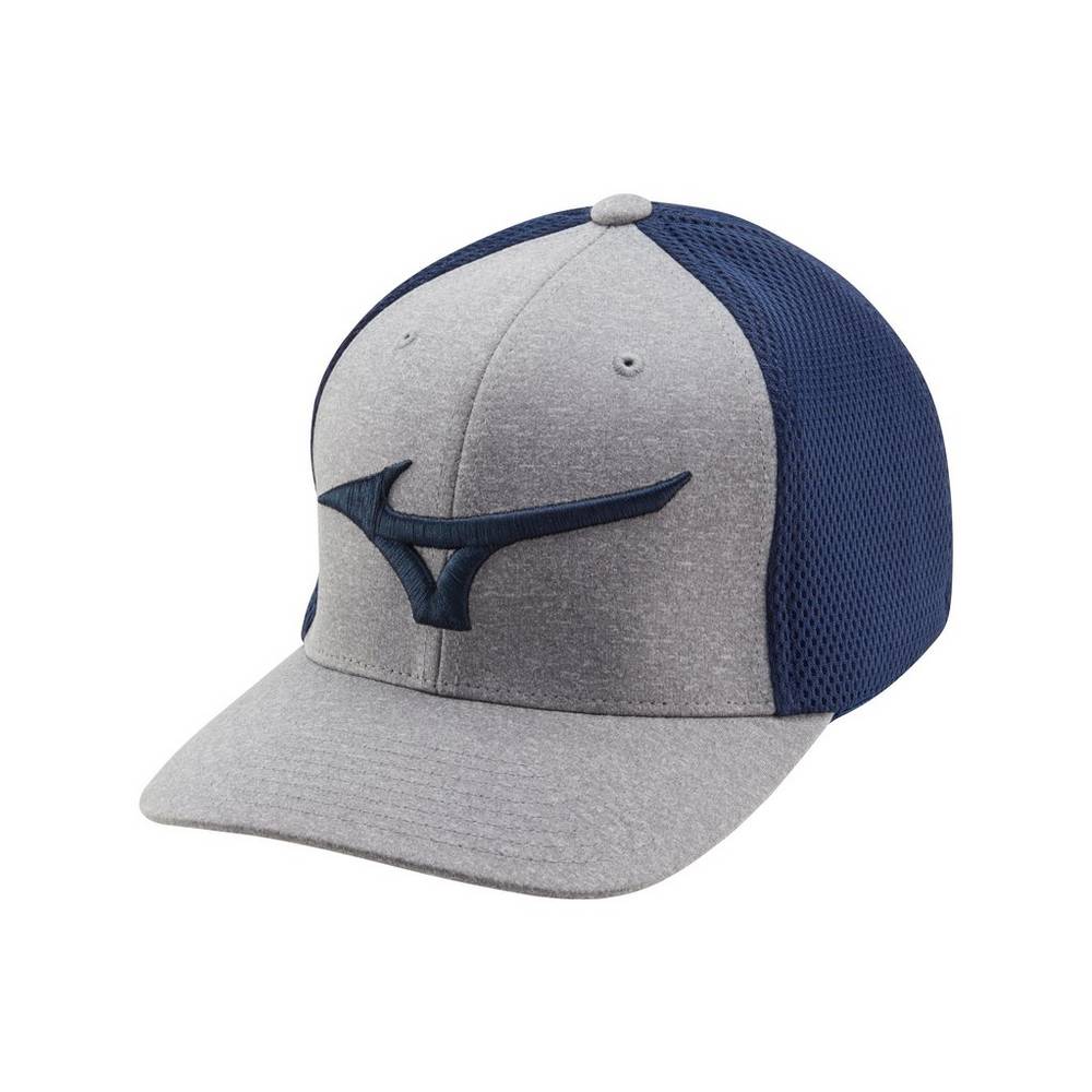 Mens Mizuno Fitted Meshback Golf Hat Navy Philippines (CURDEN340)